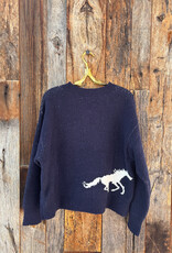 Margaret O'Leary Margaret O'Leary Horse Sweater Navy/Ivory