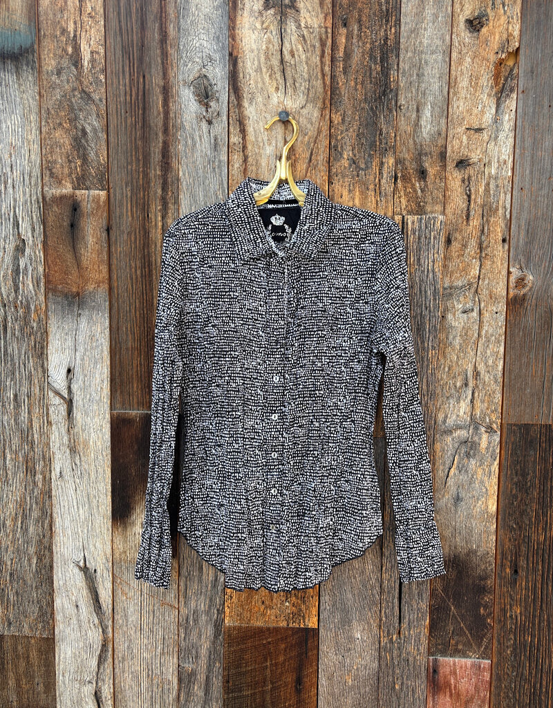 Cino Cino Zanzibar Dot Black Button Down Shirt