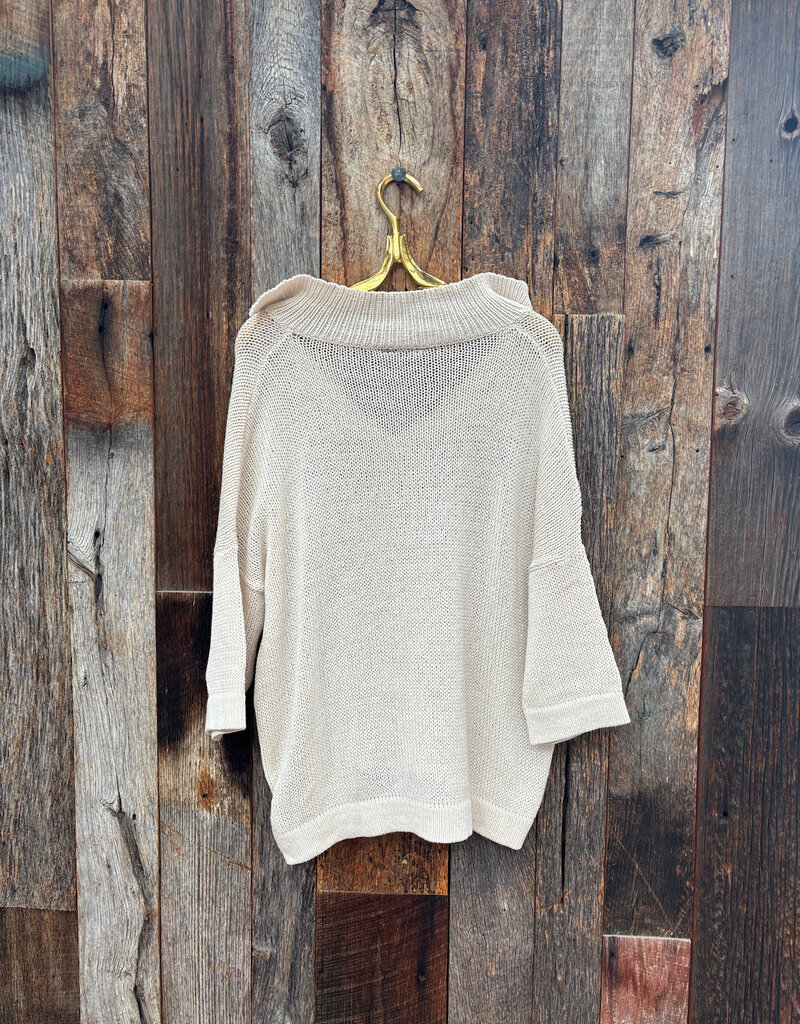 Wooden Ships Wooden Ships Emory 3/4 Sleeve Sweater Almond Butter