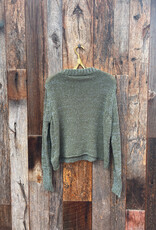 Wooden Ships Wooden Ships Harper Cropped Heathered Cotton Duffet Green
