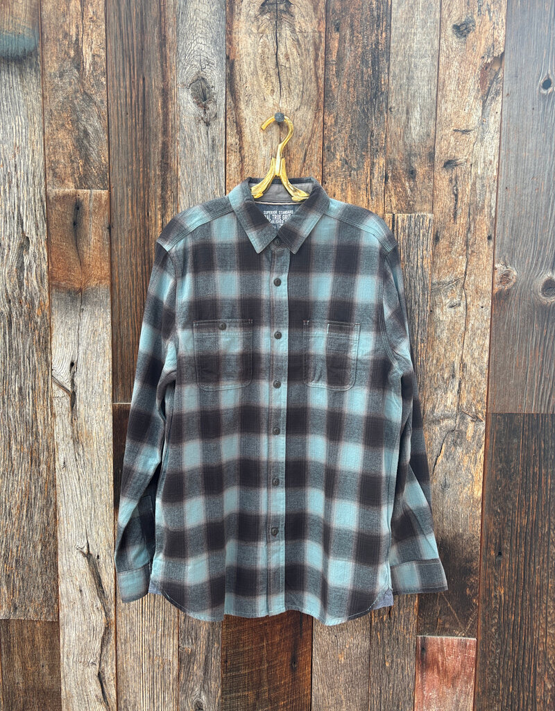True Grit True Grit Cooper Checks L/S 2 Pocket Shirt Blue