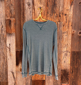 True Grit True Grit Waffle Thermal L/S Crew Ocean Sapphire