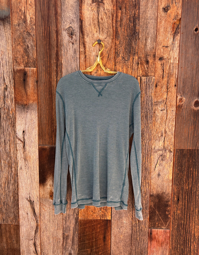 True Grit True Grit Waffle Thermal L/S Crew Ocean Sapphire