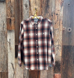 True Grit True Grit Alta Plaid L/S 2 Pockets Shirt Brown