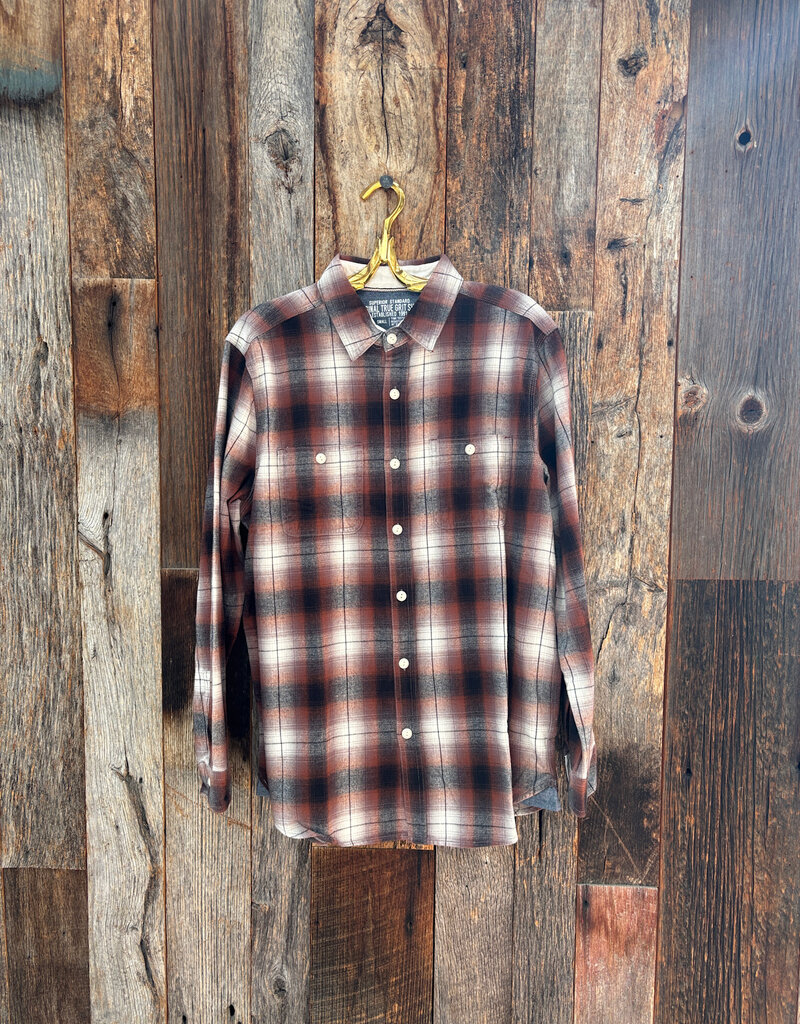 True Grit True Grit Alta Plaid L/S 2 Pockets Shirt Brown