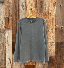 True Grit True Grit Venice Slubs L/S V-Neck Carbon