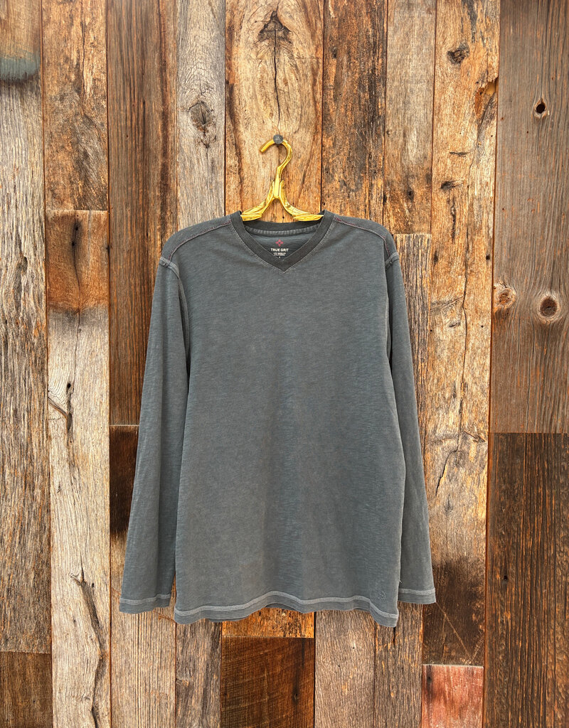 True Grit True Grit Venice Slubs L/S V-Neck Carbon