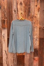True Grit True Grit Venice Slubs L/S V-Neck Ocean Sapphire