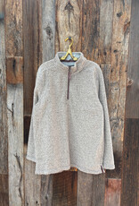 True Grit True Grit Montana Shearling 1/4 Zip Pullover Oat