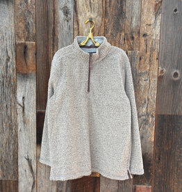 True Grit True Grit Montana Shearling 1/4 Zip Pullover Oat