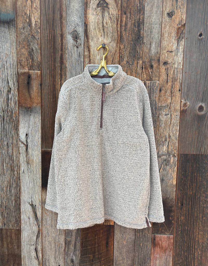 True Grit True Grit Montana Shearling 1/4 Zip Pullover Oat