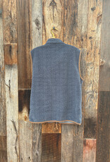 True Grit True Grit Herringbone Fleece Zip Vest Blue