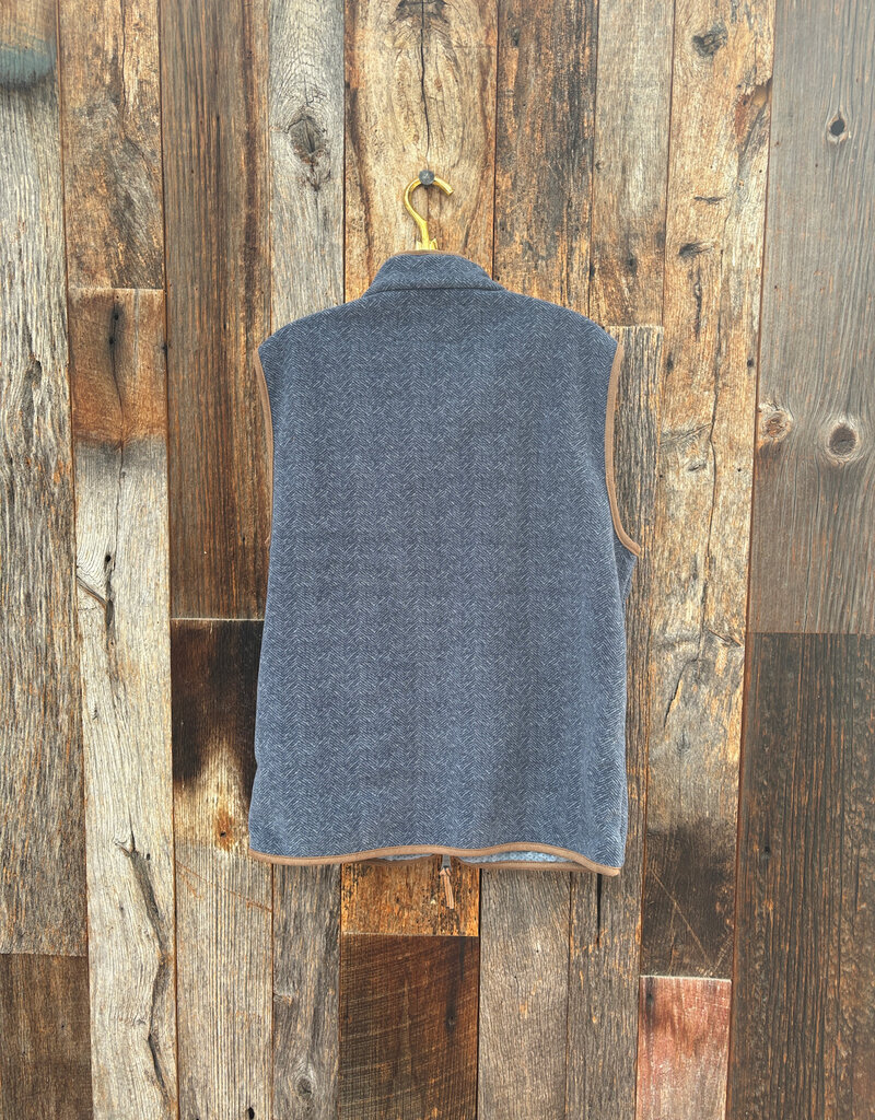True Grit True Grit Herringbone Fleece Zip Vest Blue