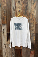 True Grit True Grit American Flag L/S Tee White