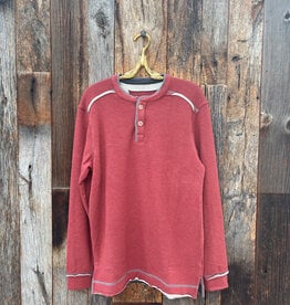 True Grit True Grit Lux Cloud Double-Sided L/S Henley Red