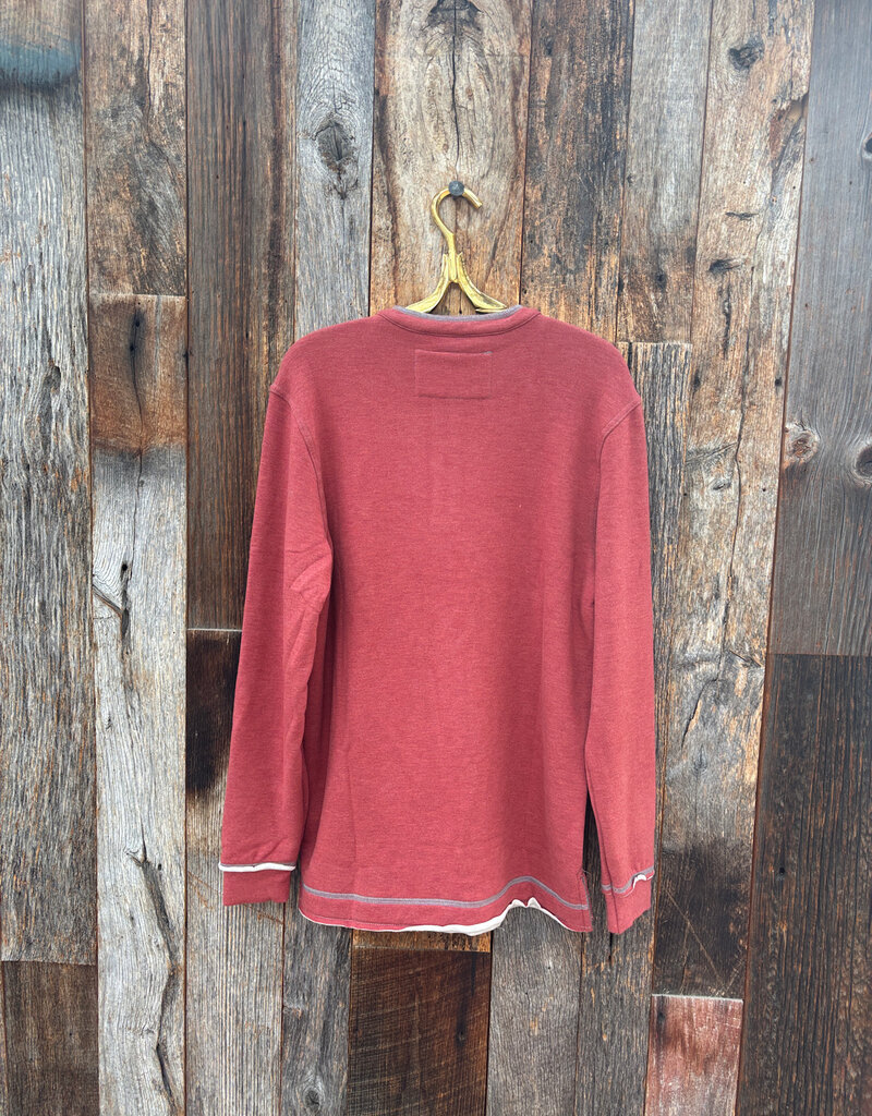 True Grit True Grit Lux Cloud Double-Sided L/S Henley Red