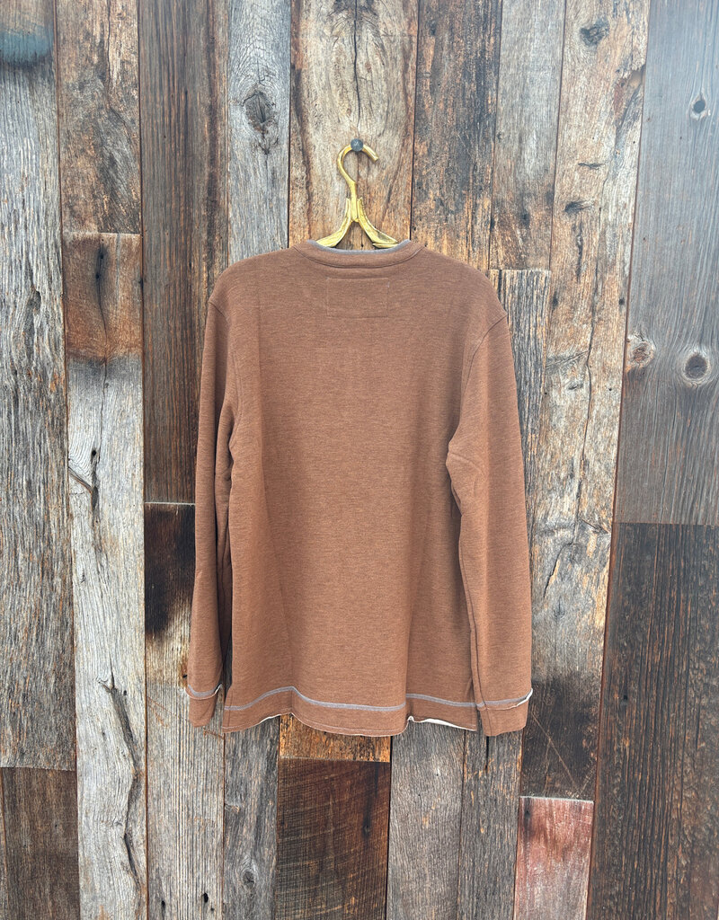 True Grit True Grit Lux Cloud Double-Sided L/S Henley Dark Rye