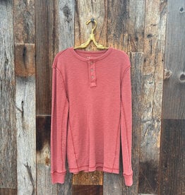 True Grit True Grit Waffle Thermal Henley Brick