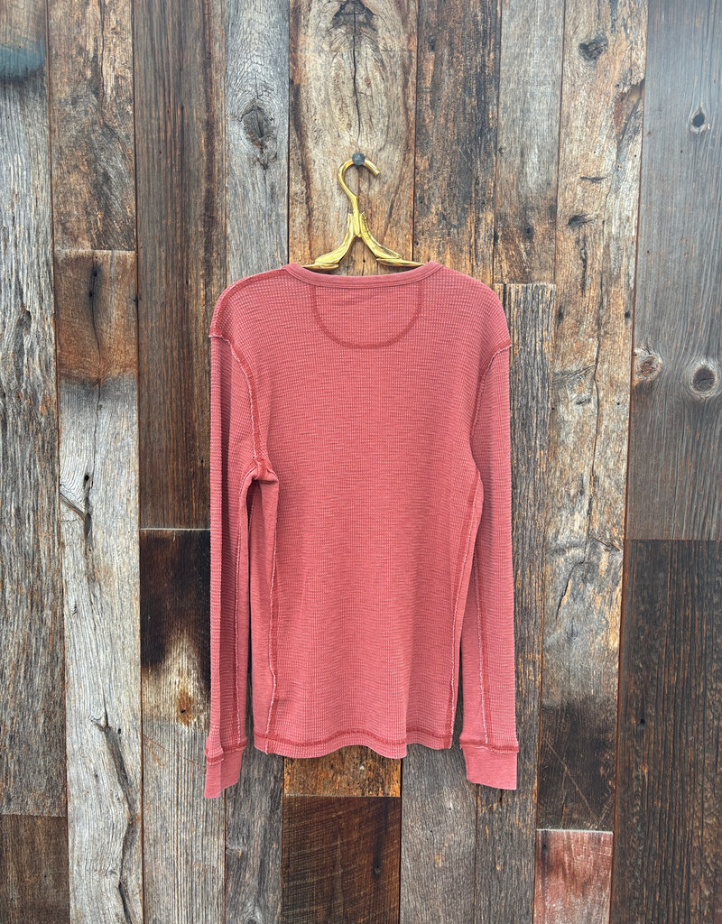 True Grit True Grit Waffle Thermal Henley Brick