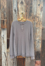 True Grit True Grit Waffle Thermal Henley Vintage Grey