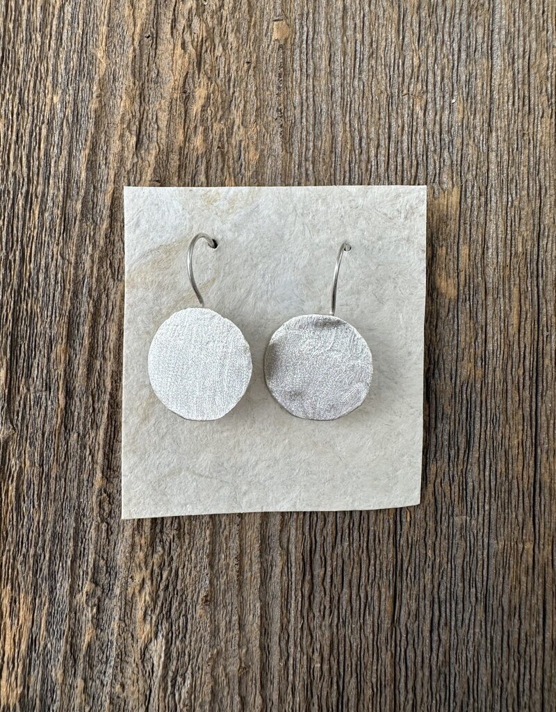 River Song Jewelry River Song Handcut Silver Coin Earrings SS