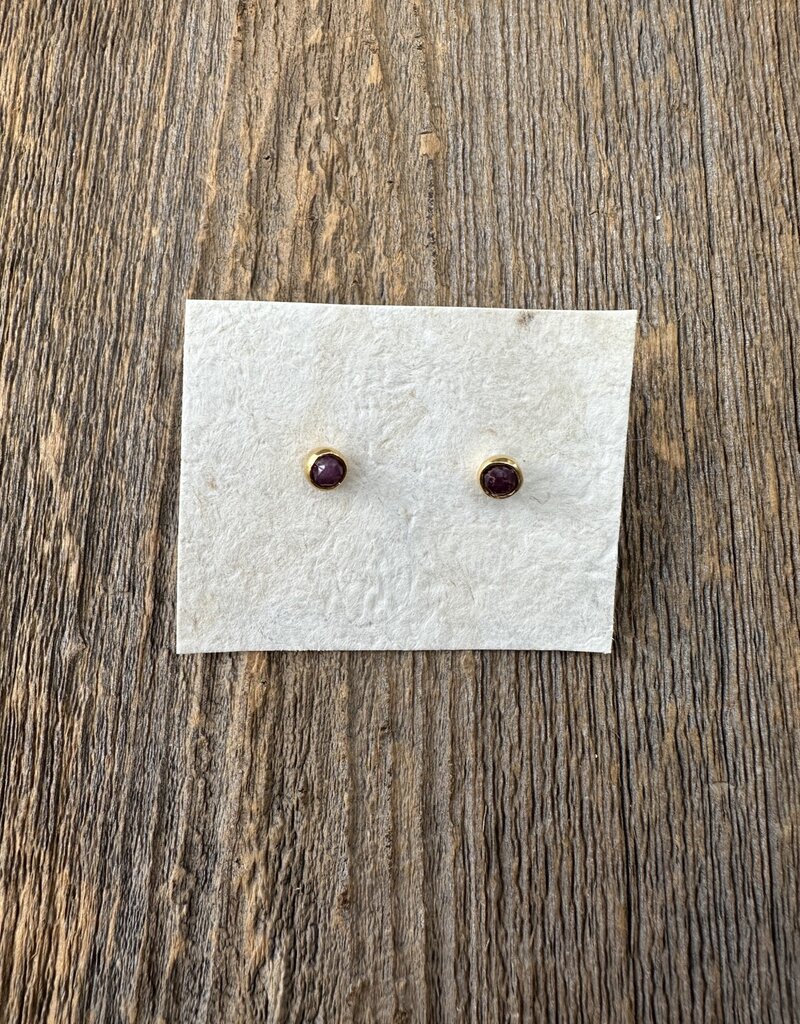 River Song Jewelry River Song Faceted Gem Indian Ruby Earrings