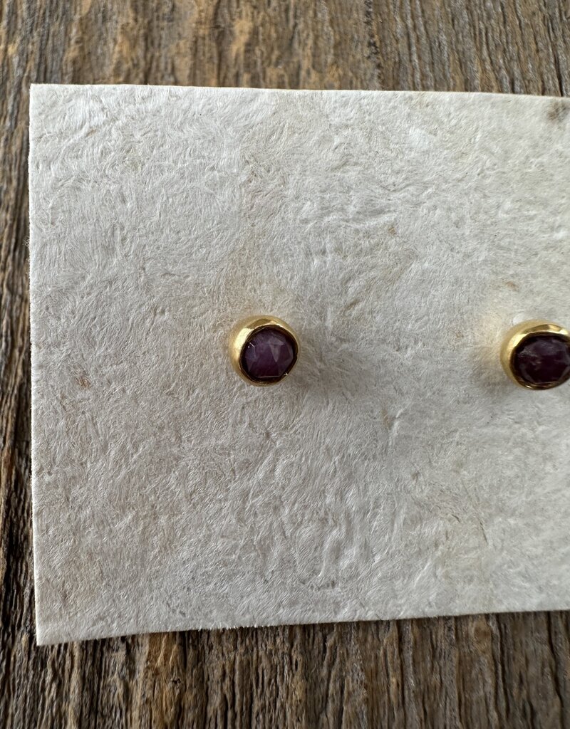River Song Jewelry River Song Faceted Gem Indian Ruby Earrings