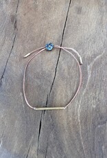 River Song Jewelry River Song Golden Bar on Taupe Bracelet 24K GV