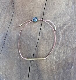 River Song Jewelry River Song Golden Bar on Taupe Bracelet 24K GV