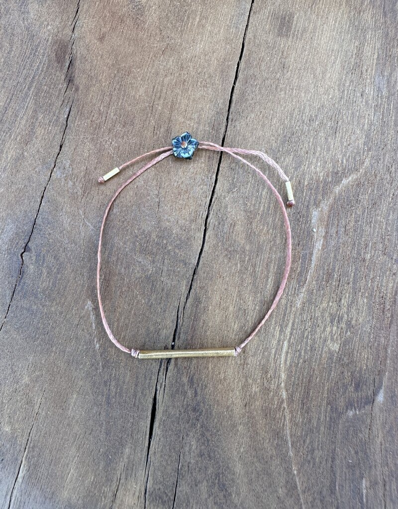 River Song Jewelry River Song Golden Bar on Taupe Bracelet 24K GV