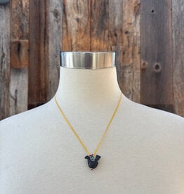 River Song Jewelry River Song Carved Stone Blackbird Necklace