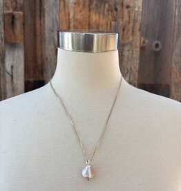 River Song Jewelry River Song Baroque Pearl On Ribbon Necklace