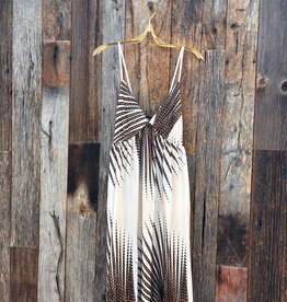 Milio Milano Milio Milano Sunburst Print Maxi Dress Camel