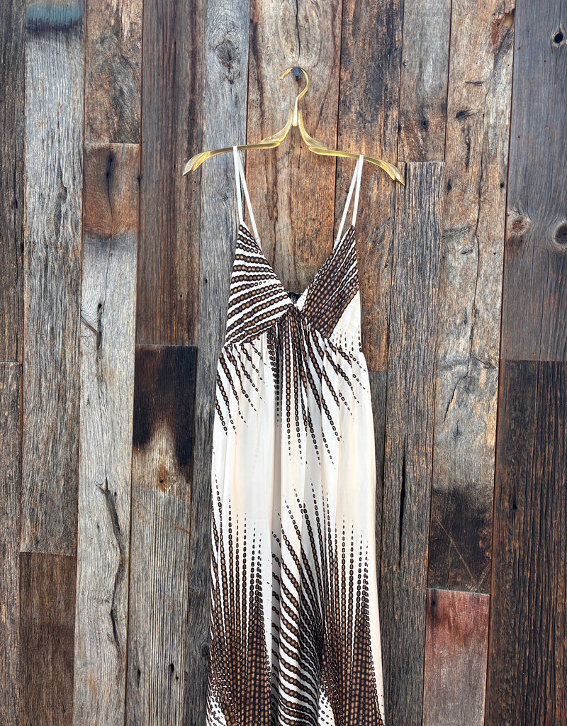 Milio Milano Milio Milano Sunburst Print Maxi Dress Camel