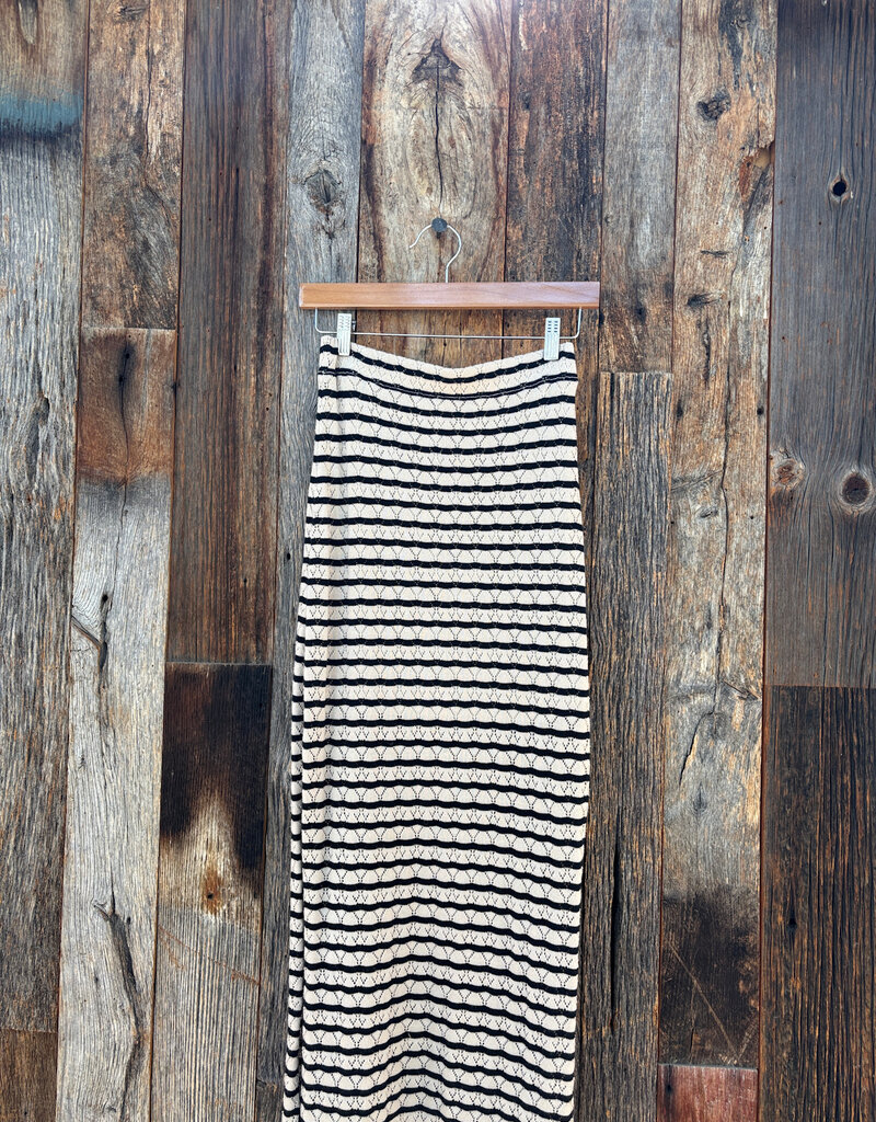 Saltwater Luxe Saltwater Luxe Suzi Midi Skirt Black White