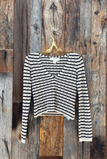 Saltwater Luxe Saltwater Luxe Cardinal Sweater Black White