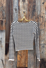 Saltwater Luxe Saltwater Luxe Cardinal Sweater Black White