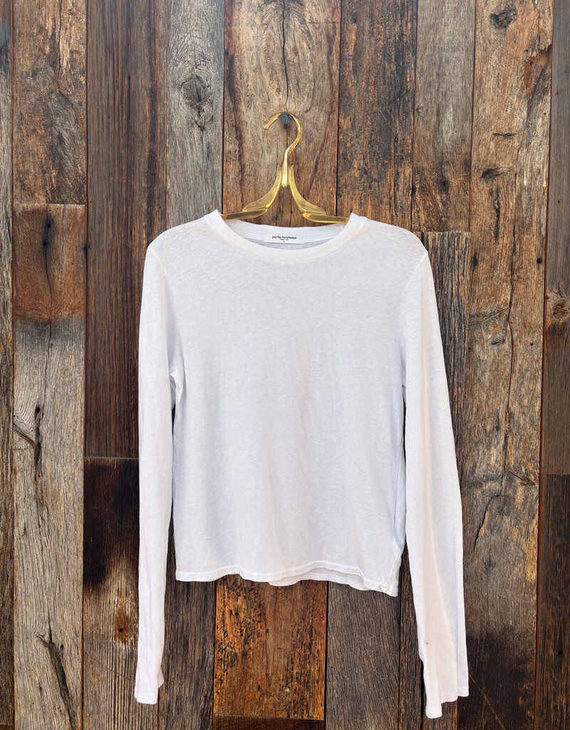 Perfect White Tee Jamie Recycled L/S White