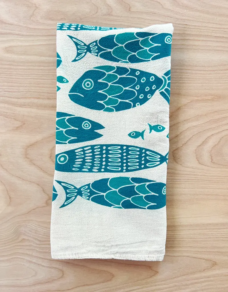 noon designs Noon Designs Fish Tribe Tea Towel
