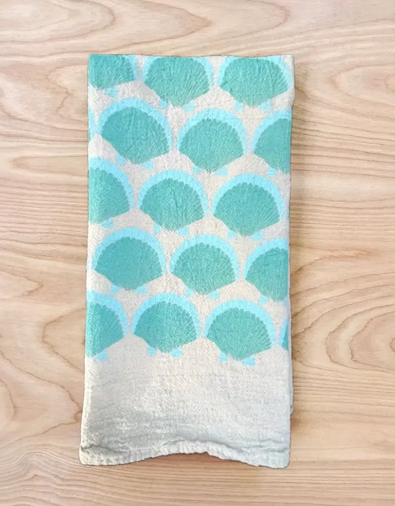 noon designs Noon Designs New Scallop Tea Towel