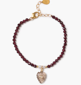 Chan Luu Chan Luu Fern Charm Bracelet Garnet