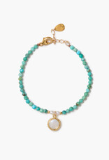 Chan Luu Chan Luu Coin Charm Bracelet Turquoise