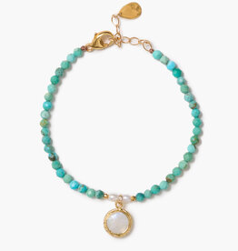 Chan Luu Chan Luu Coin Charm Bracelet Turquoise