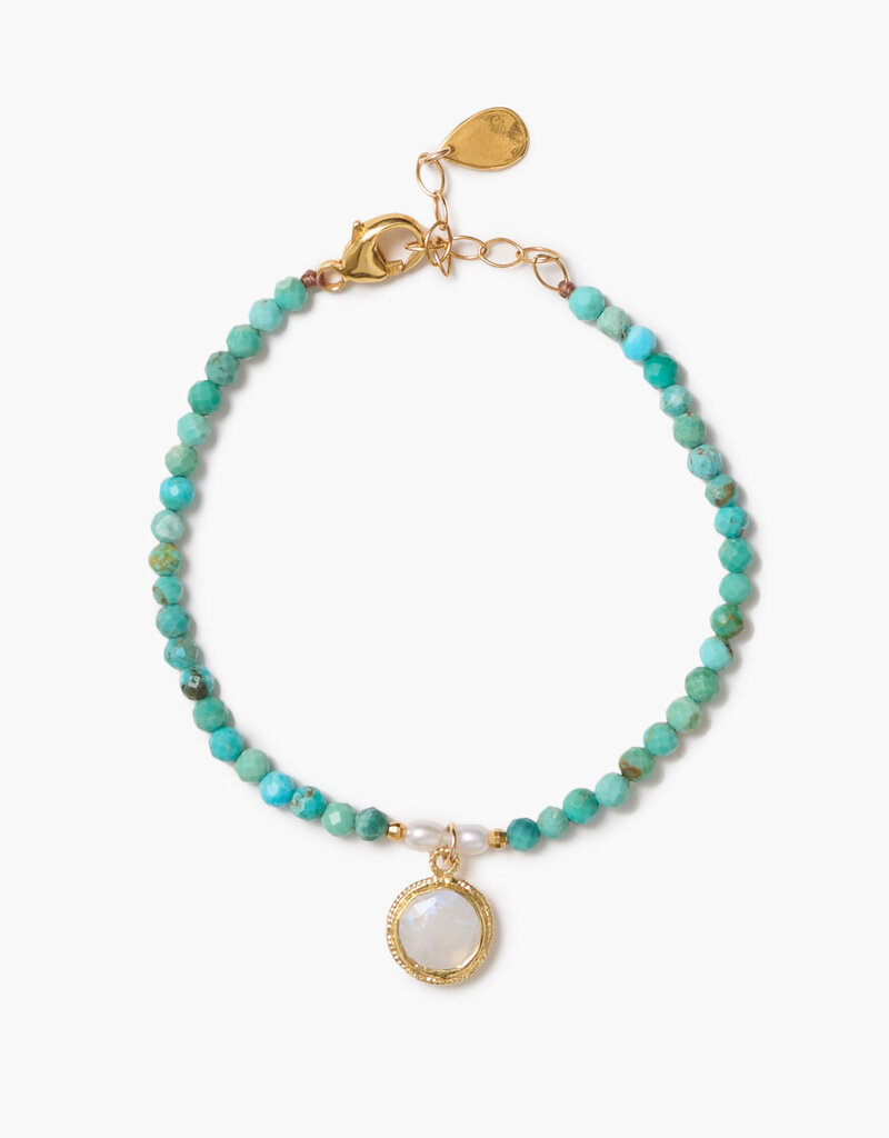 Chan Luu Chan Luu Coin Charm Bracelet Turquoise