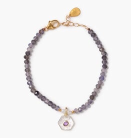 Chan Luu Chan Luu Prism Charm Bracelet Iolite