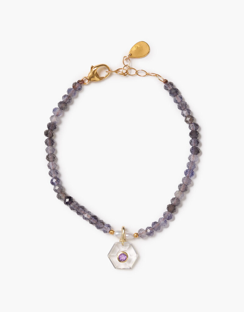 Chan Luu Chan Luu Prism Charm Bracelet Iolite