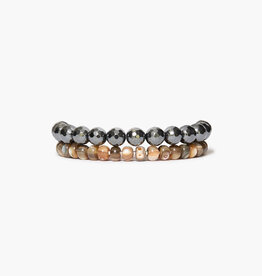 Chan Luu Chan Luu Gaia Bracelet Set Hematite