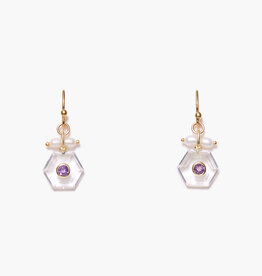 Chan Luu Chan Luu Prism Earrings Clear Quartz