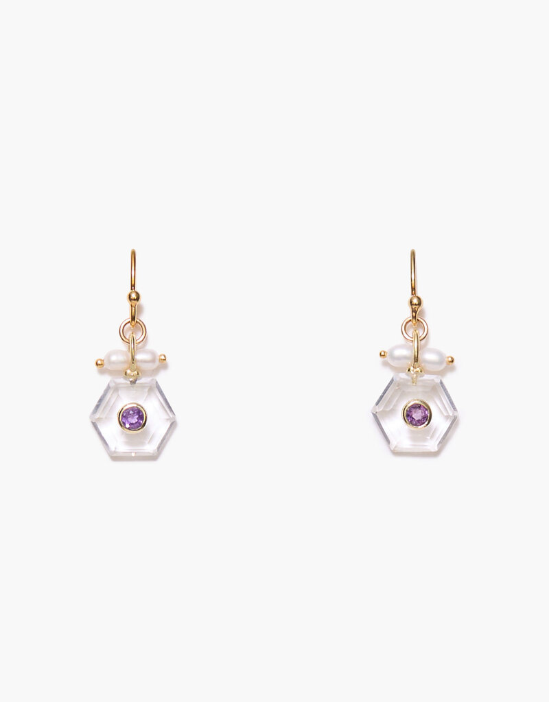 Chan Luu Chan Luu Prism Earrings Clear Quartz