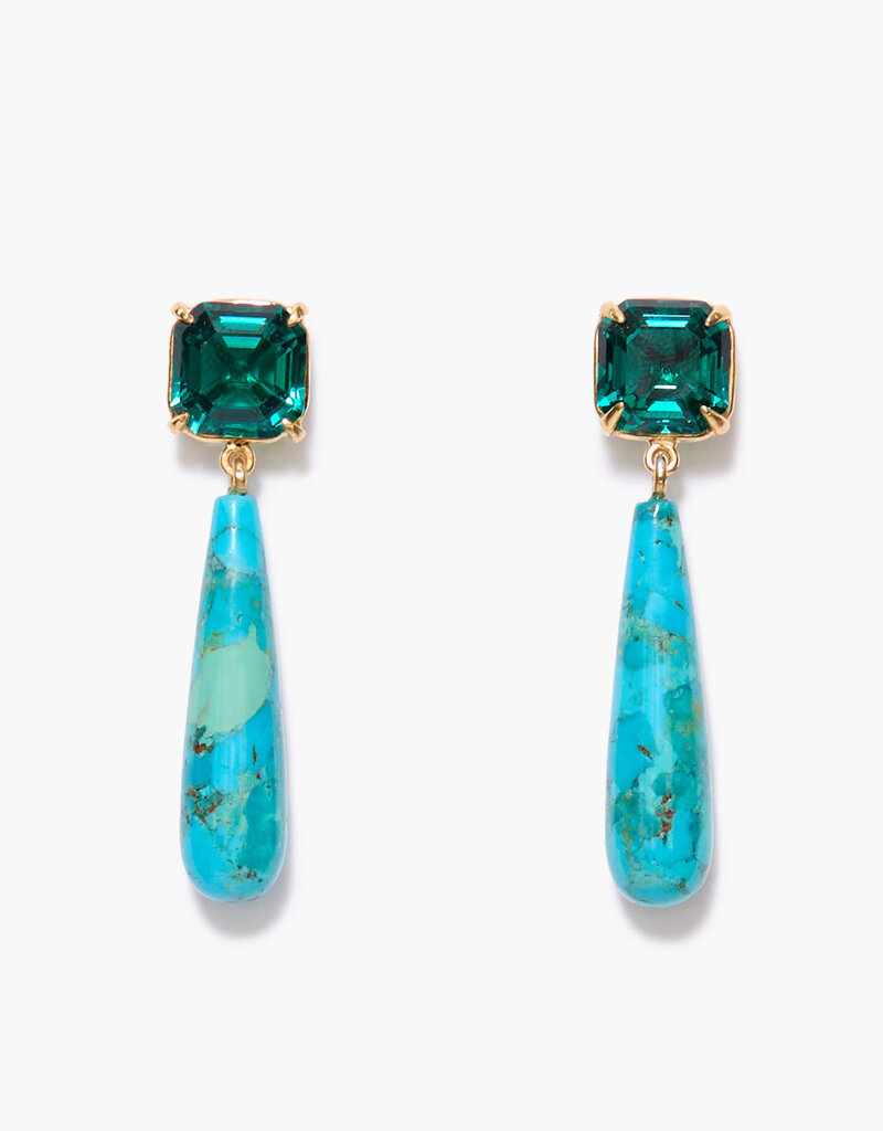 Chan Luu Chan Luu Terra Drop Earrings Turquoise